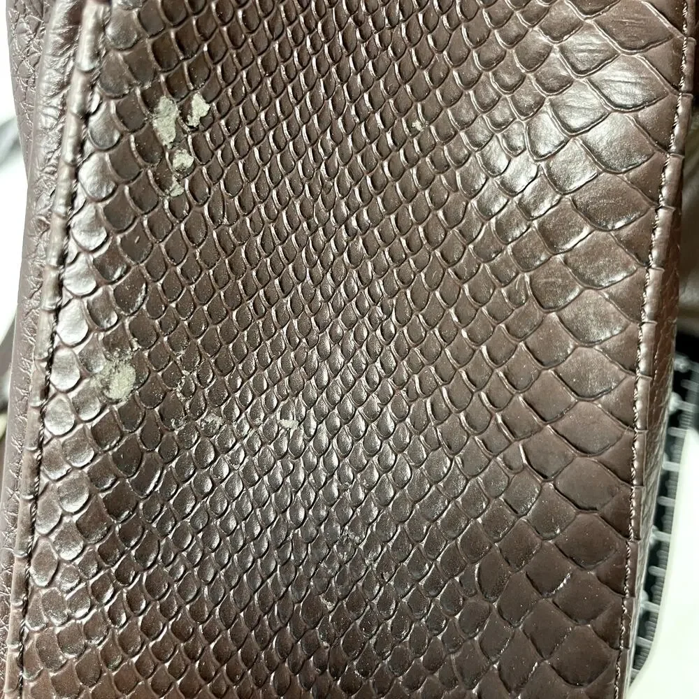 NEW Joy Mangano Faux Leather Designer Drop Bag Extra Large